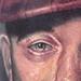 Tattoos - Full color Ed Gein portrait tattoo from black and gray reference  - 80798